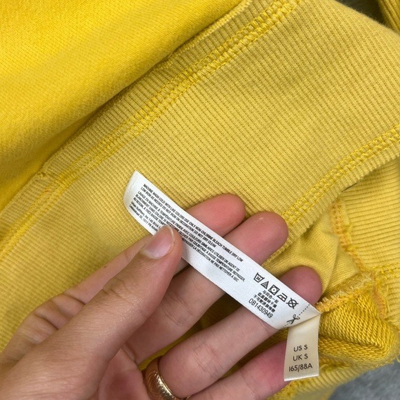 Free People In the Clouds Sweatshirt Quarter Zip Pullover Yellow Cozy Sz Small - Picture 10 of 13